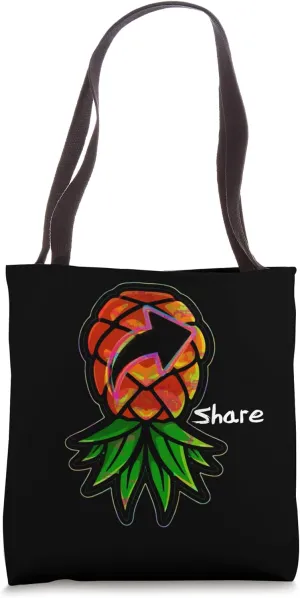 Share upside down pineapple lifestyle swinger Tote Bag