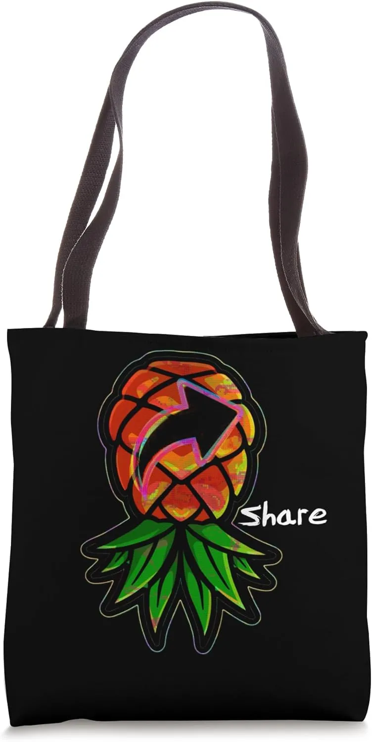 Share upside down pineapple lifestyle swinger Tote Bag