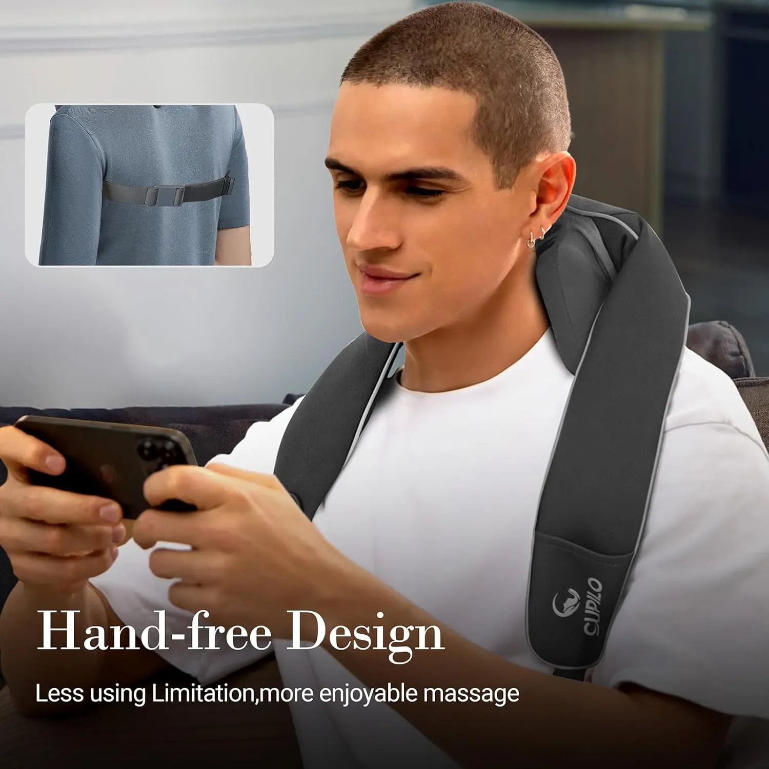 Shiatsu Neck Massager with Heat - FSA HSA Eligible,Deep Tissue Kneading Massage with Wireless Remote Control,Adjustable Mode and Heat for Muscle Pain Relief on Back Shoulder