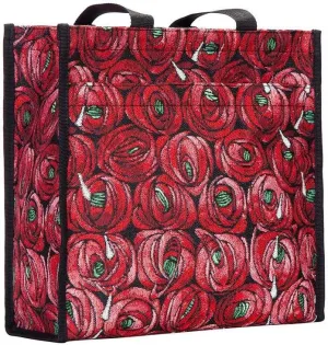 Signare Charles Rennie Mackintosh Rose and Teardrop Art Nouveau Groceries Shopping Tote Bags for Women (SHOP-RMTD)