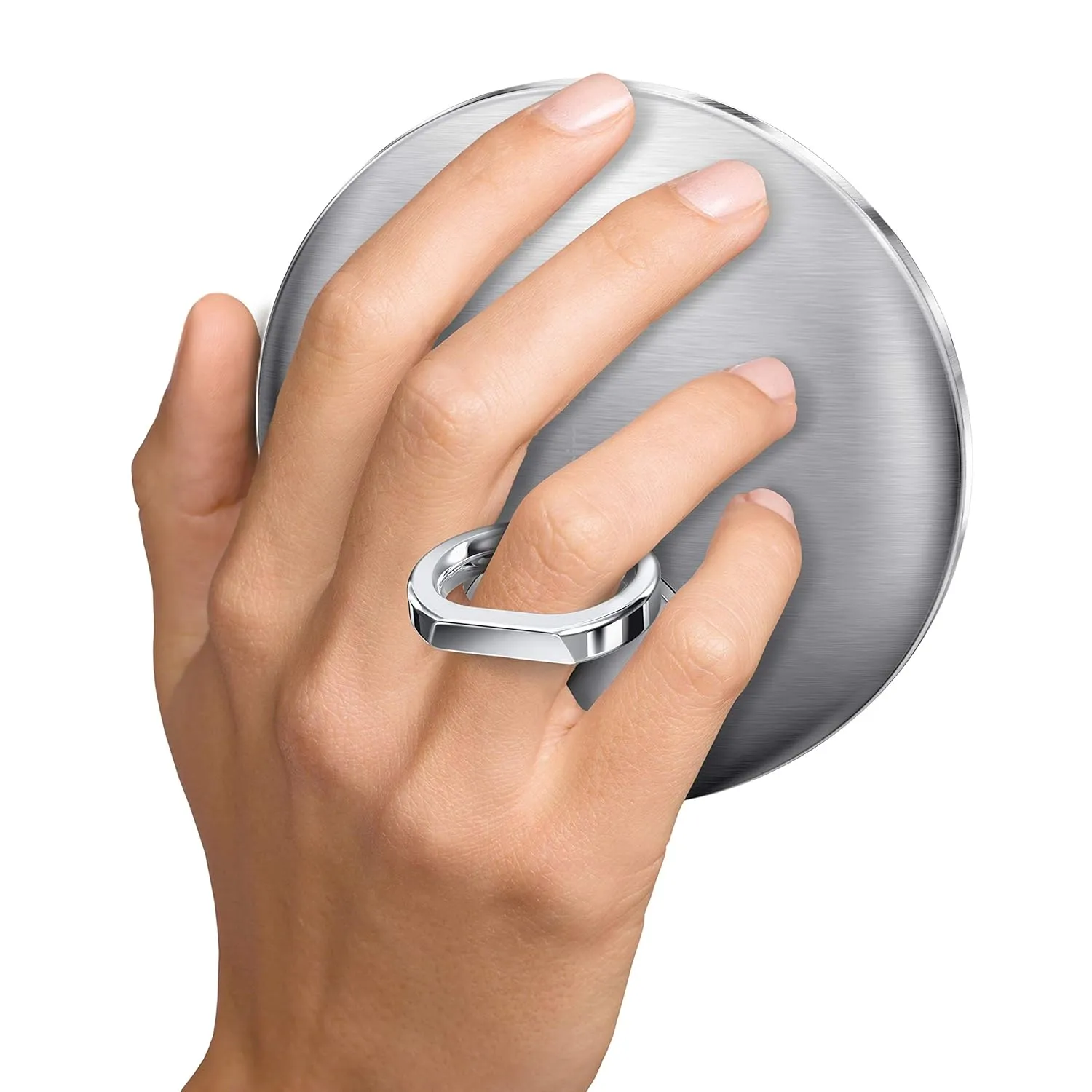 simplehuman Sensor Mirror Compact 4" Round, 3X Magnification, Brushed Stainless Steel
