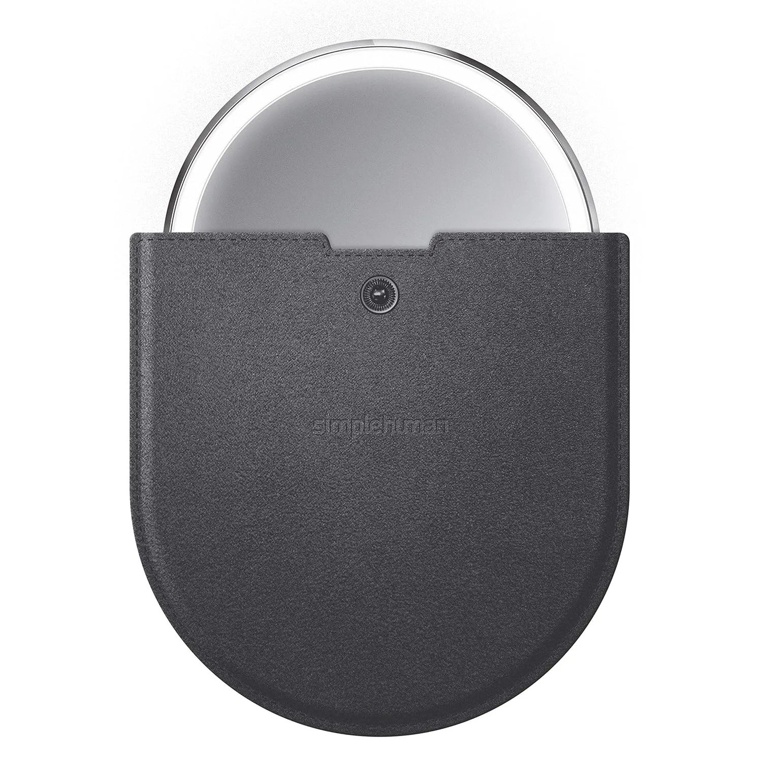 simplehuman Sensor Mirror Compact 4" Round, 3X Magnification, Brushed Stainless Steel
