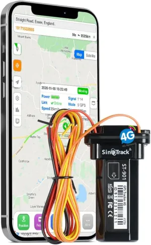SinoTrack GPS Tracker for Vehicles,No Monthly Fee Tracking System Real-Time Car GPS Tracking Device,ST-901L 4G Waterproof Hidden Car Locator Tracking Device for Vehicles Car Motorcycle Truck Taxi