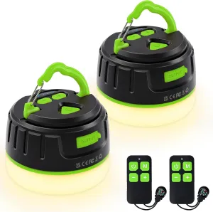 Sinvitron LED Camping Lantern Rechargeable with Remote Control - 1000LM 150H Runtime Tent Light, 5200mAh Water-Resistant Emergency Light for Hurricane Power Outages, Hiking Home