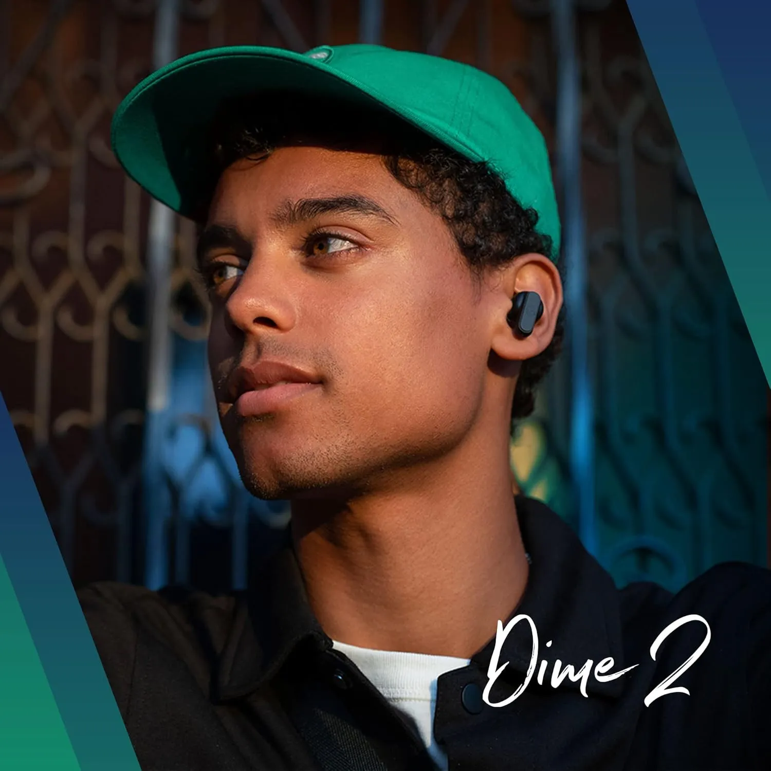 Skullcandy Dime 2 In-Ear Wireless Earbuds, 12 Hr Battery, Microphone, Works with iPhone Android and Bluetooth Devices - Dark Blue/Green