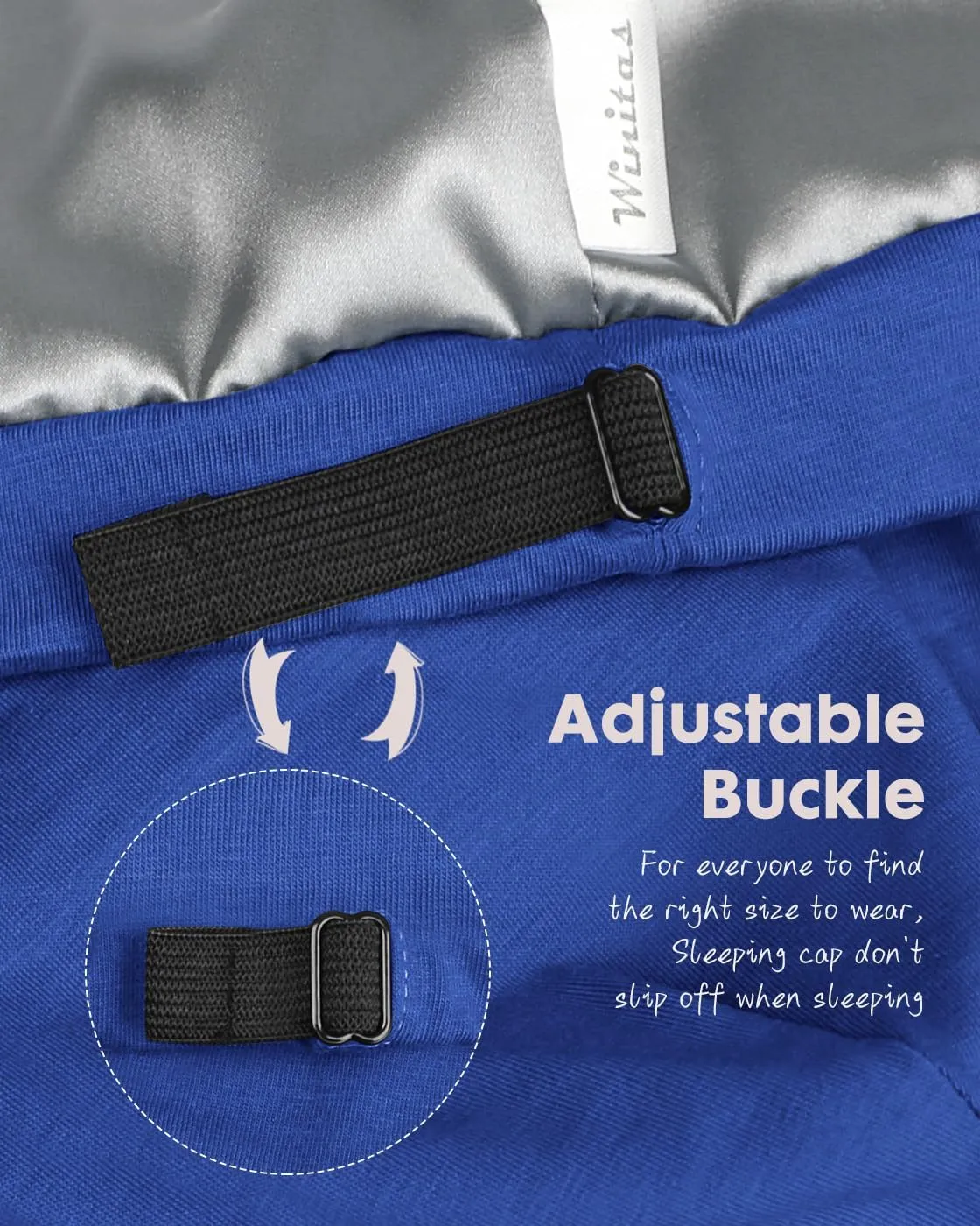 Sleep Cap-2Pcs Designed for Men with Natural Curly Wave Hair Satin Lined,Gifts for Boyfriend,Husband & Dad,