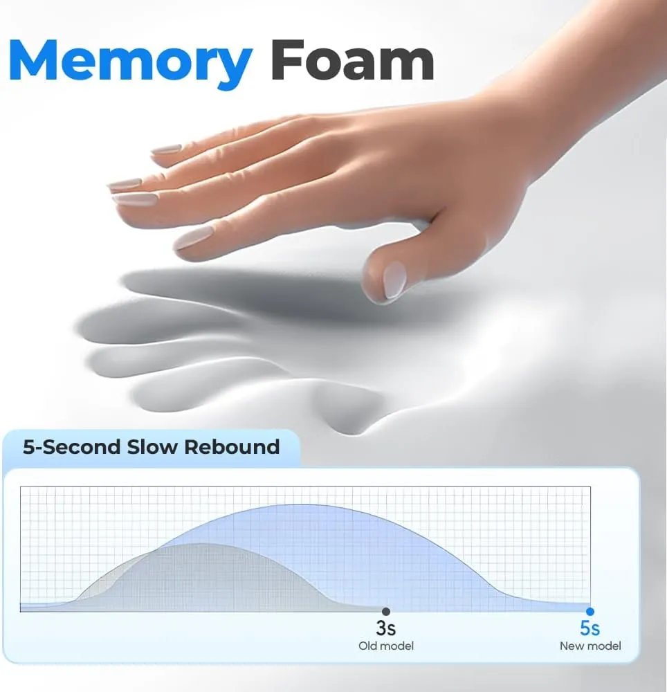 Sleep Enhancing Cervical Support Comfort Goose Down Pillow, 2025 New Ergonomic Goose Down Pillow, Sleep Aid Pillows Cervical Support Comfort Ergonomic Slleep Enhancing Pillows (Blue, M)