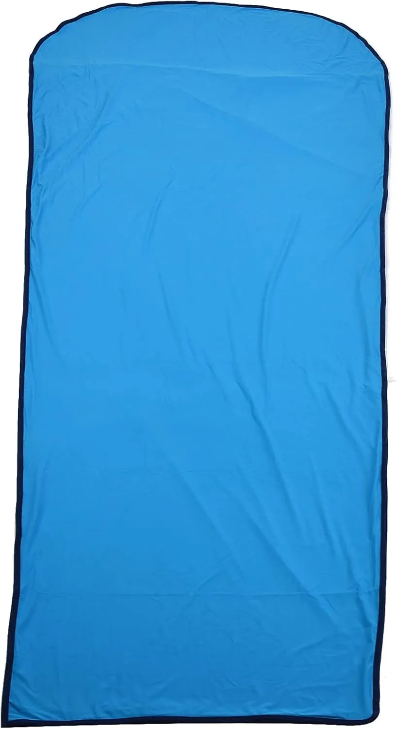 Sleeping Bag Liner, High Stretch Silky Polyester Fabric Skin Friendly Self Tan Sleep Sack, Comfortable Breathable Camping Sleeping Bags, for Outdoor, Camping(Blue)