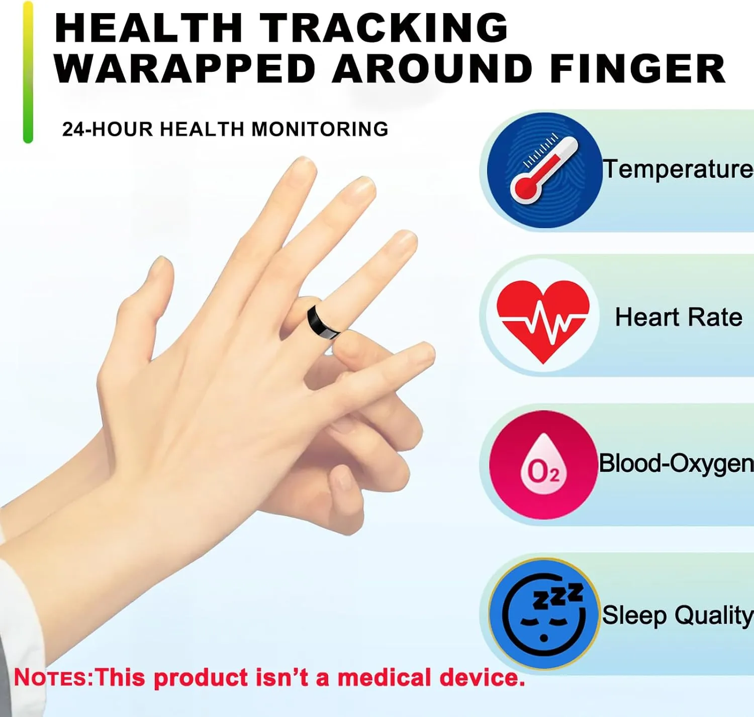 Smart Ring Health Tracker with Free Subscription, Fitness Sleep Heart Rate Blood Oxygen Tracking Ring with Charging Case,Great Gift for Women & Men,Silver