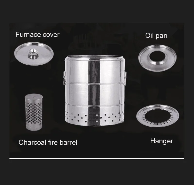 Smokeless Stainless Steel BBQ Grill - Portable Camping Solution