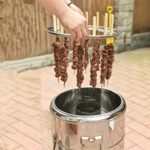 Smokeless Stainless Steel BBQ Grill - Portable Camping Solution