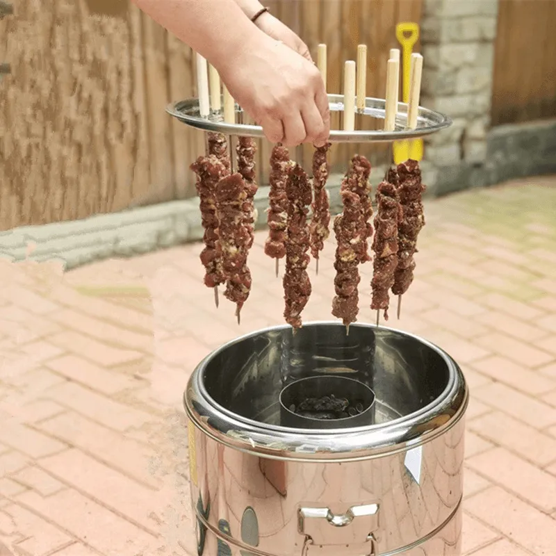 Smokeless Stainless Steel BBQ Grill - Portable Camping Solution