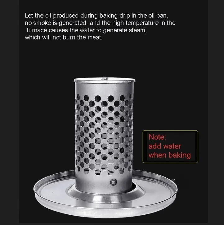 Smokeless Stainless Steel BBQ Grill - Portable Camping Solution