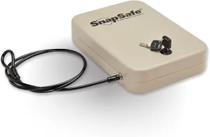 SnapSafe Portable Lock Box for Guns and Valuables – Includes Lock Box, 2 Keys and Patented Security Cable – an Ideal Car Gun Safe – XL, 10 x 7 x 2 Inches