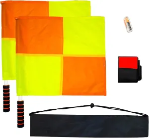 Soccer Referee-Flag Football-Linesman Red Yellow-Cards - Stainless Steel Whistles Set Ref Coach Equipment Water Proof Kit (color001)