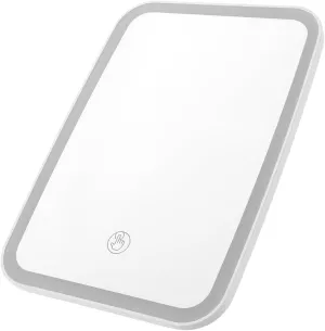 SOIMISS Travel Led Makeup Mirror Rechargeable Battery Compact Design for Beauty Grooming Bright Illumination for Makeup Application