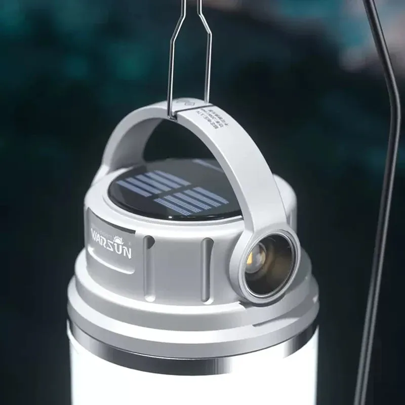 Solar Rechargeable LED Camping Lamp - IPX6 Waterproof