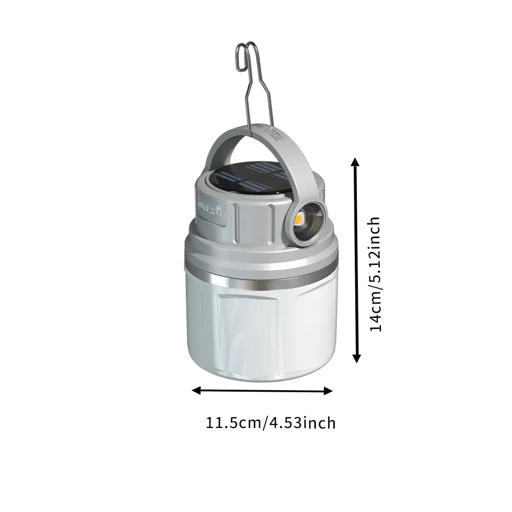 Solar Rechargeable LED Camping Lamp - IPX6 Waterproof