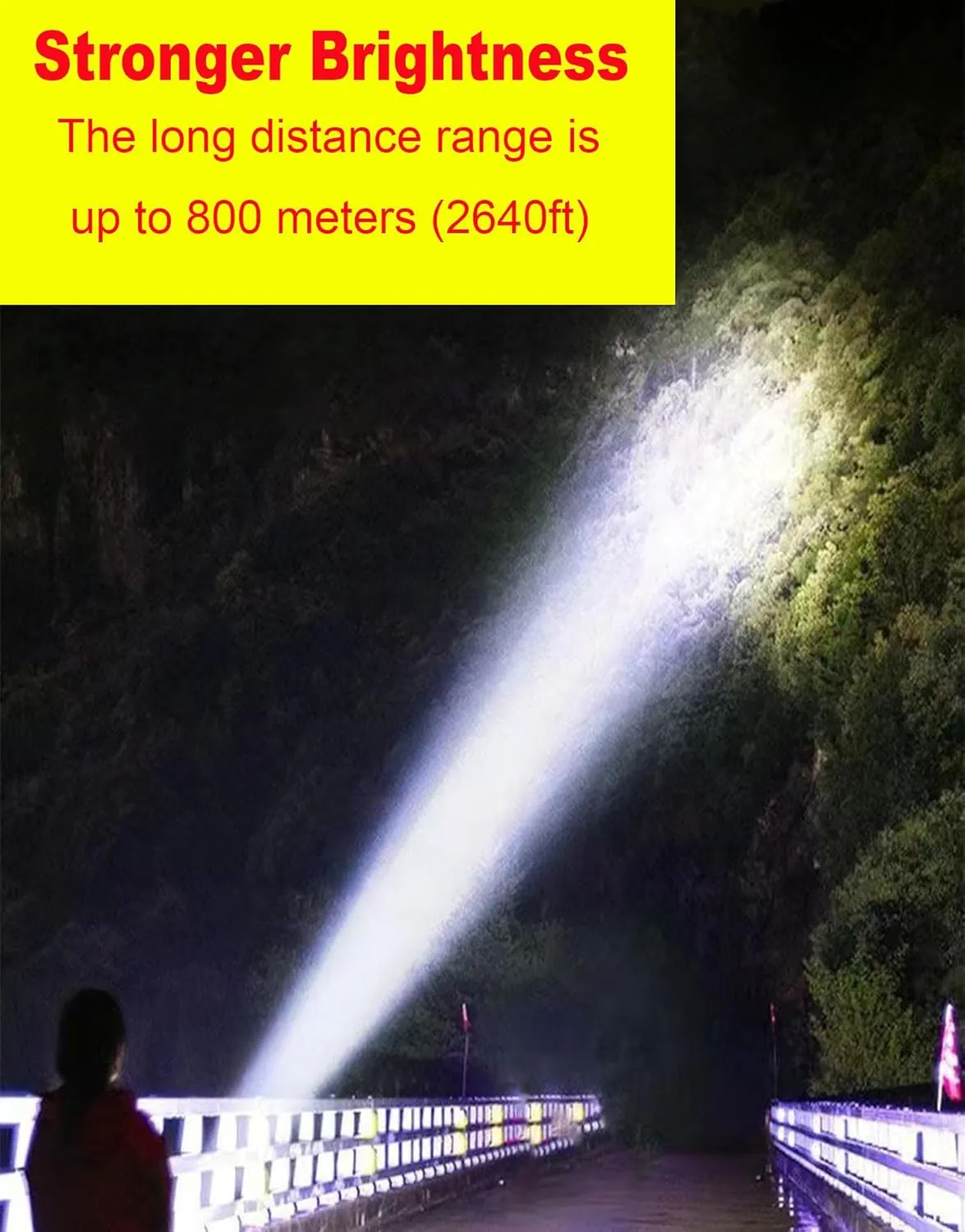 Solar Rechargeable LED Searchlight, Super Bright 13000LM Handheld LED Spotlight, Multi Function Camping Lantern Flashlight, 6 Light Modes, Waterproof IPX4, for Emergency, Home