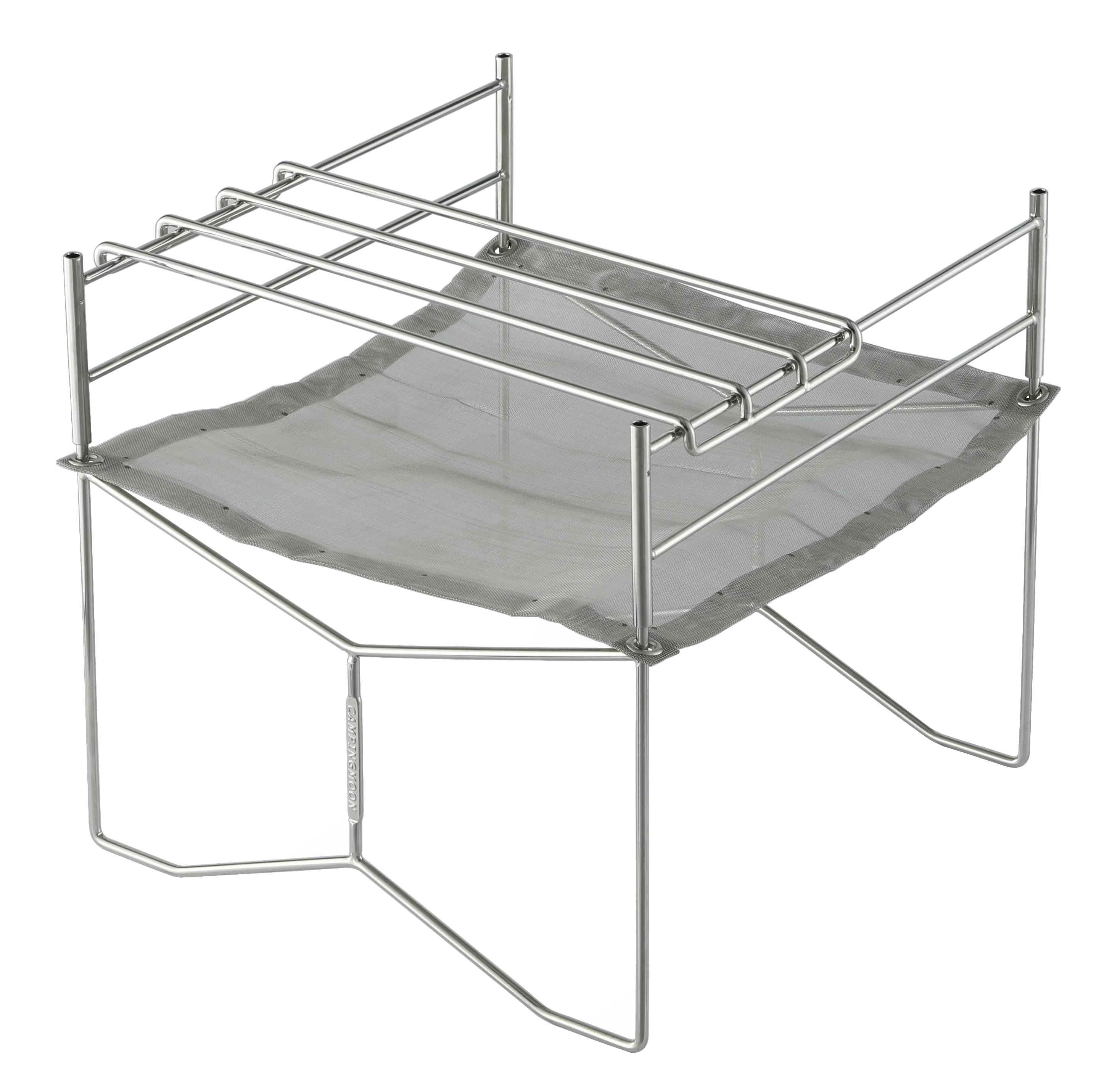 SOLO-202 Portable Mesh Fire Pit with Cooking Grate, Carry Bag