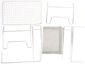 Stainless Steel Folding Grill with Baking Net, Outdoor Barbecue Stove for Picnic and Camping, Portable and to Assemble, Large Capacity, and