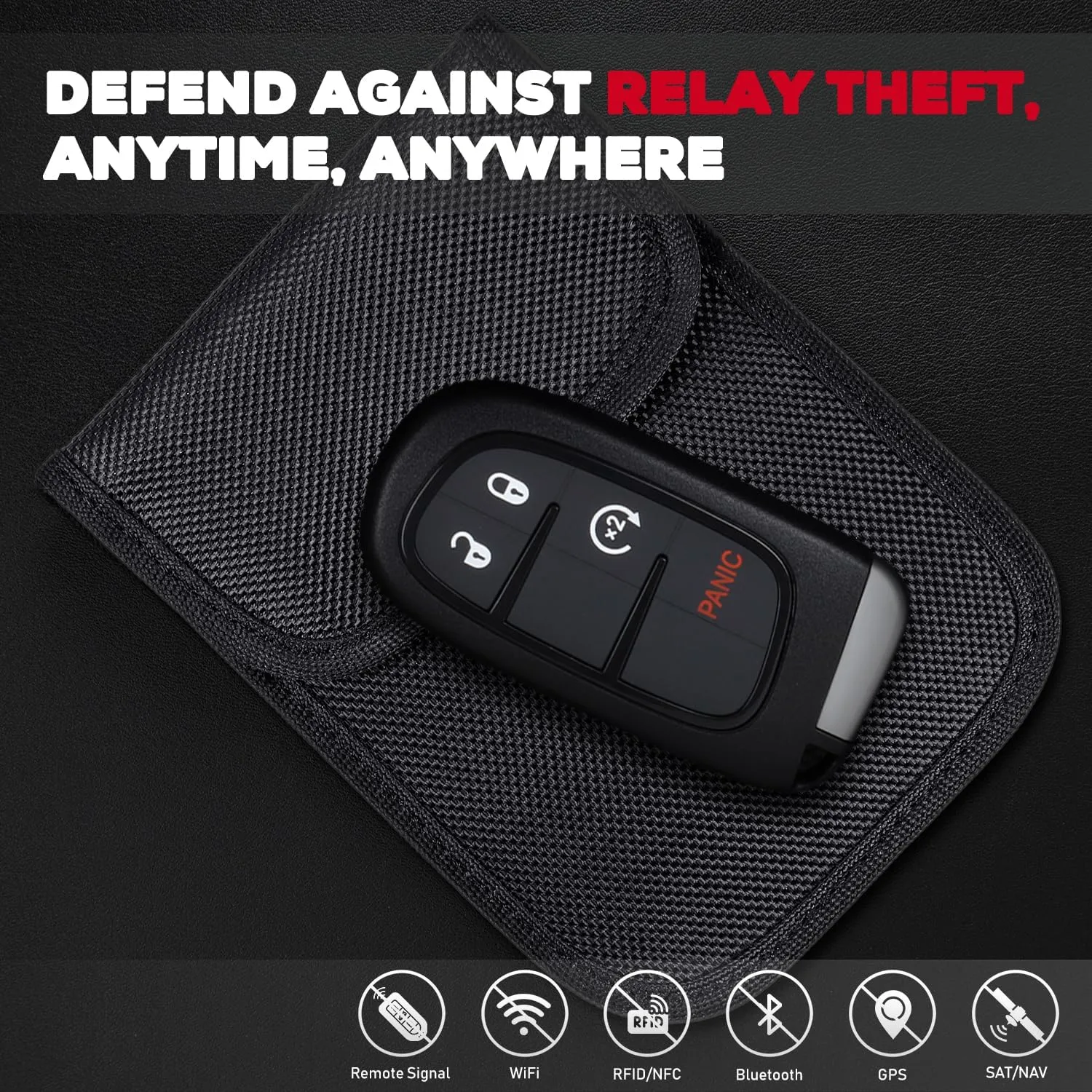 StandardAutoPart Faraday Bag for Keyfobs - RF Shielding Protective Case for Smart Always On Keys Fobs Vehicle Security Anti-Hacking Block Signal Relay