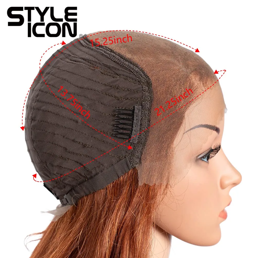 Style Icon Easy-360 Lace Wigs 36" Free Part Lace Frontal Wigs Super Long Wavy Wig Synthetic Wig (36 Inches, 130T)