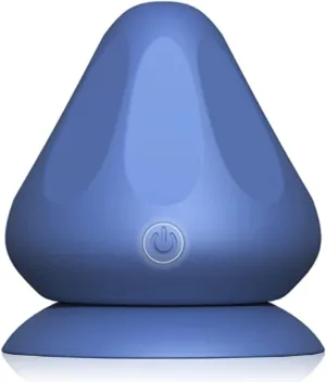 Suction Cup Cordless Personal Massager Mountable Self Massage Tool, Handheld Powerful 8 Vibrations Massage Tool for Hand, Neck, Shoulder Back Massager Body Relief (Blue)