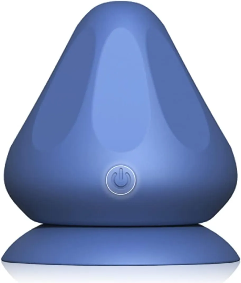 Suction Cup Cordless Personal Massager Mountable Self Massage Tool, Handheld Powerful 8 Vibrations Massage Tool for Hand, Neck, Shoulder Back Massager Body Relief (Blue)