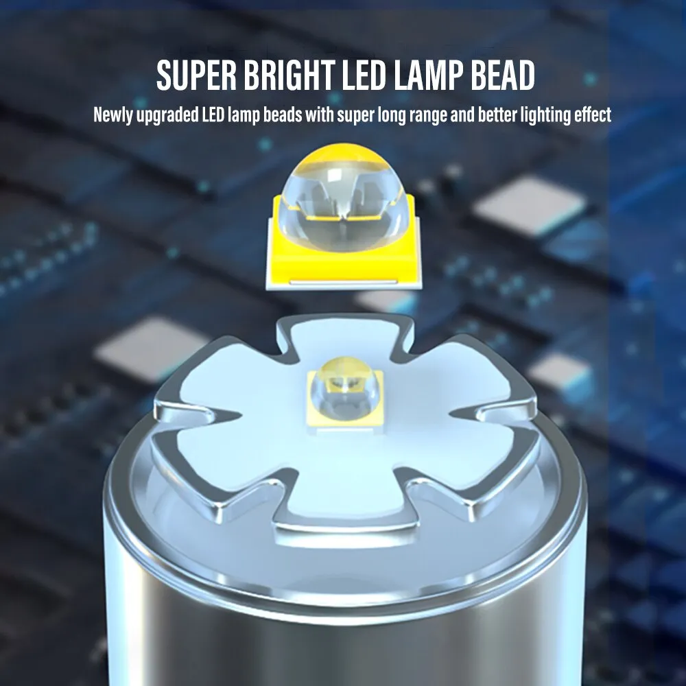 Super Bright LED Flashlight XHP50/GT10 Work Light Rechargeable Tent Lantern Waterproof Camping Fishing Lamp Zoom Torch Keychain Light