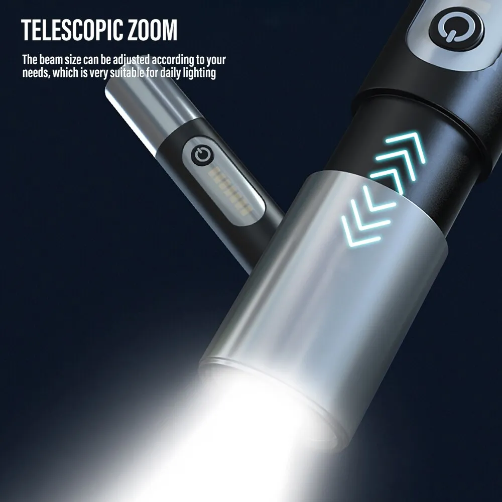 Super Bright LED Flashlight XHP50/GT10 Work Light Rechargeable Tent Lantern Waterproof Camping Fishing Lamp Zoom Torch Keychain Light