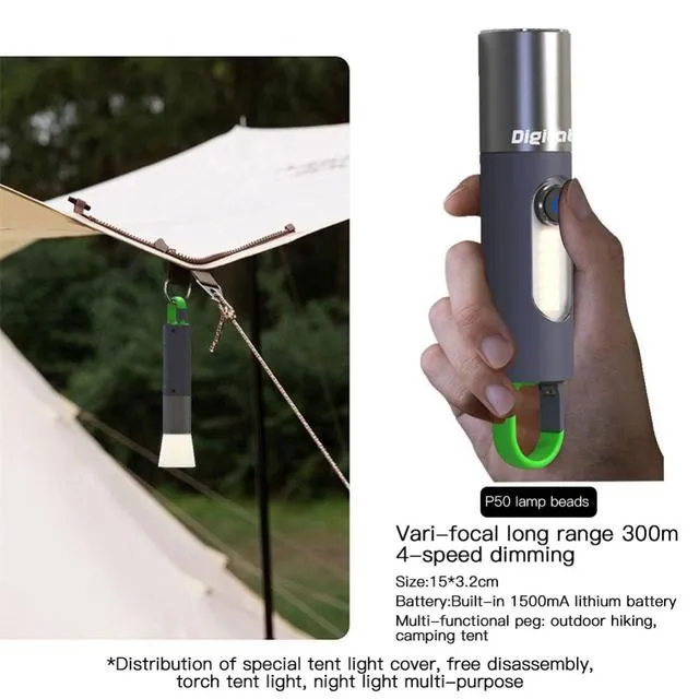 Super Bright LED Flashlight XHP50/GT10 Work Light Rechargeable Tent Lantern Waterproof Camping Fishing Lamp Zoom Torch Keychain Light