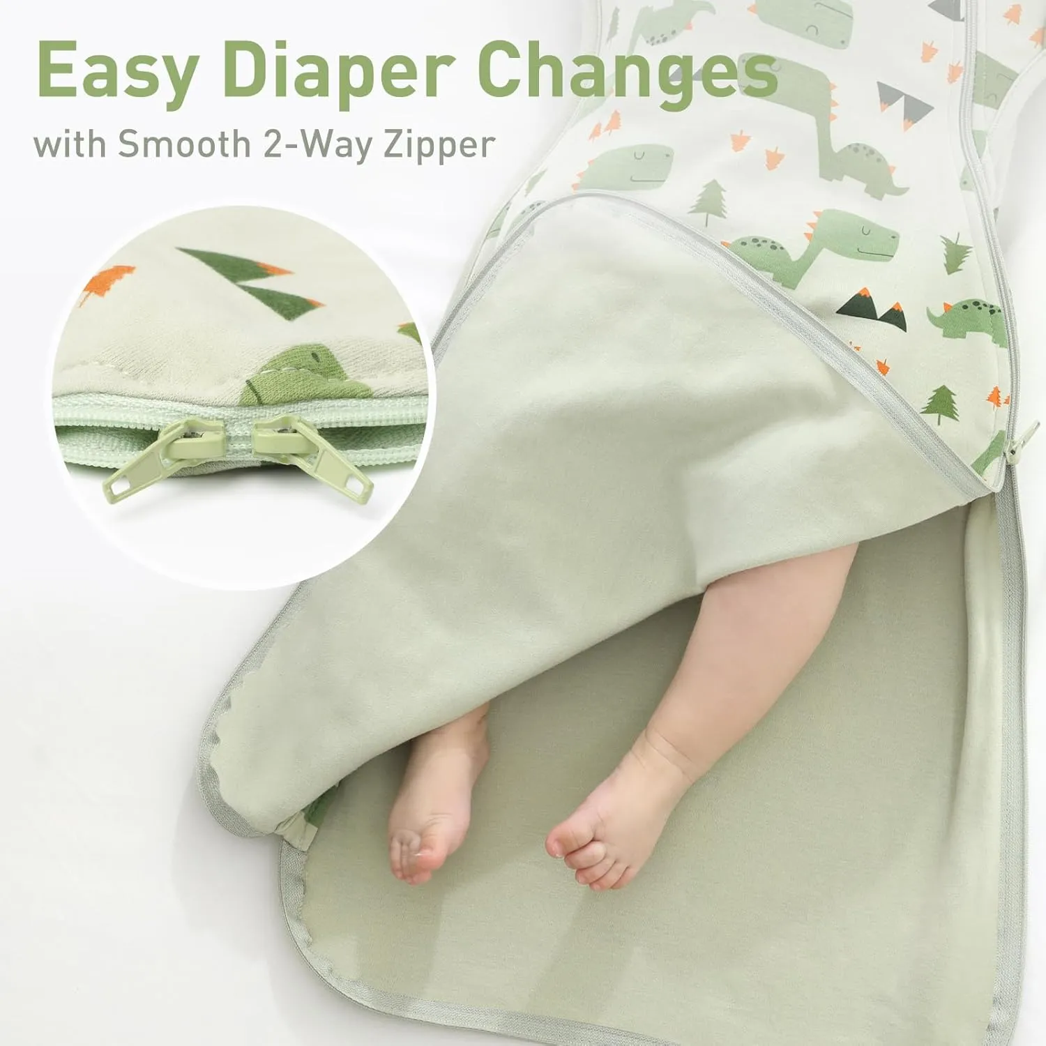 Swaddle Blanket Sleep Sack with Arms Up Design 2 Packs, Hands Up Sleeping Sack 3-Way Transitions to Arms-Free Wearable Sleeping Bag for Newborn Baby Boys Girls Snug Fit Calms Startle Reflex