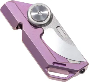 TACRAY Titanium Emergency Whistle, Multifunctional Whistle with Foldable Knife, Portable Lanyard Keychain Whistle, Loud Whistle up to 130 decibels for Emergency Survival (Purple Color)