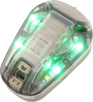 Tactical IR Strobe Helmet Light Military Identification Light with Visible LED   White Strobe Survival Signal Light (Tan-Green)