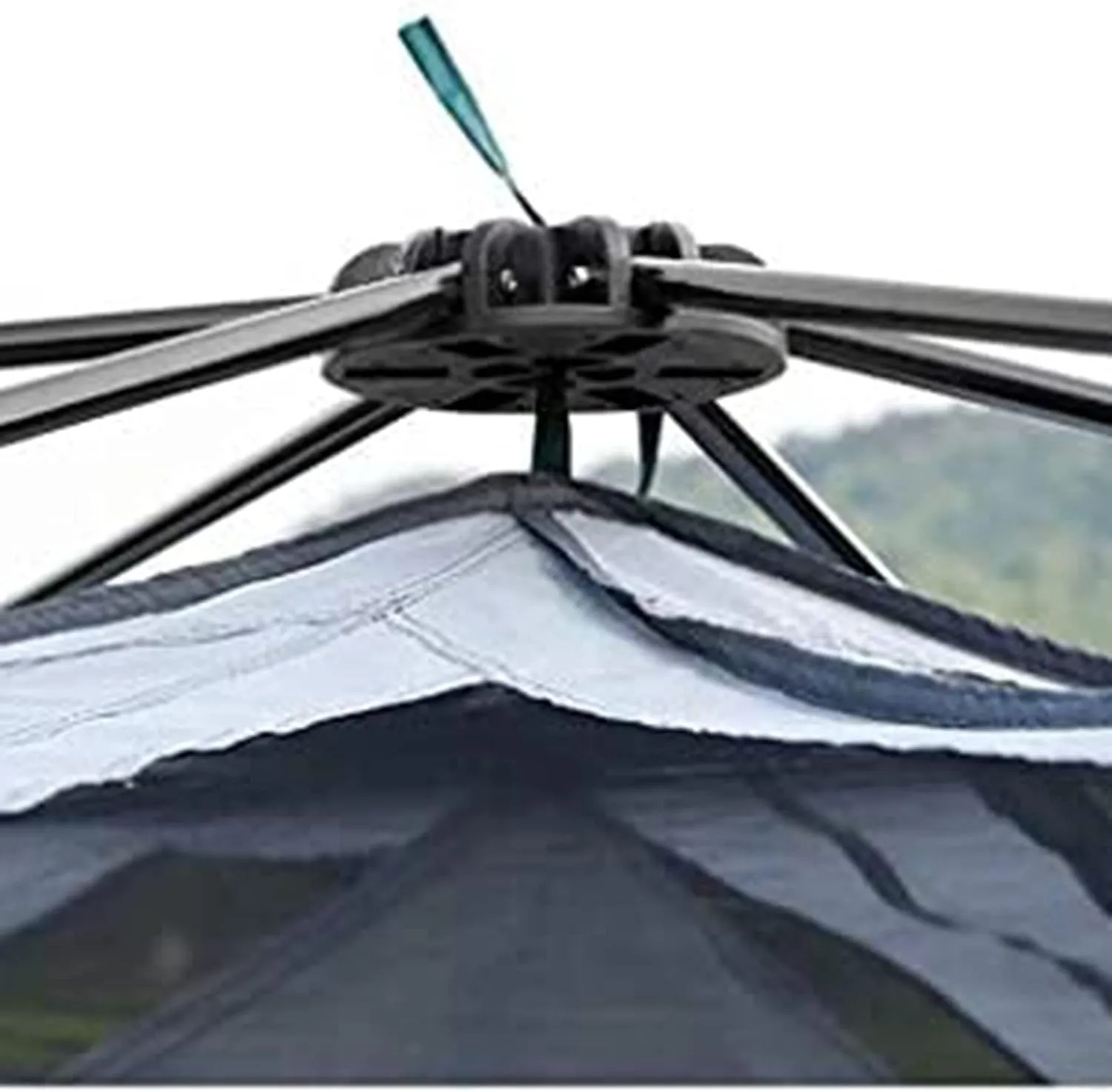 Tarpaulin Shade Cloth Rainproof Cloth Tent Fully Automatic Waterproof Camping 5-8 People Two Rooms Family Tent Backpack Tent Easy to Install and Package (Color : Blue, Size : Large)