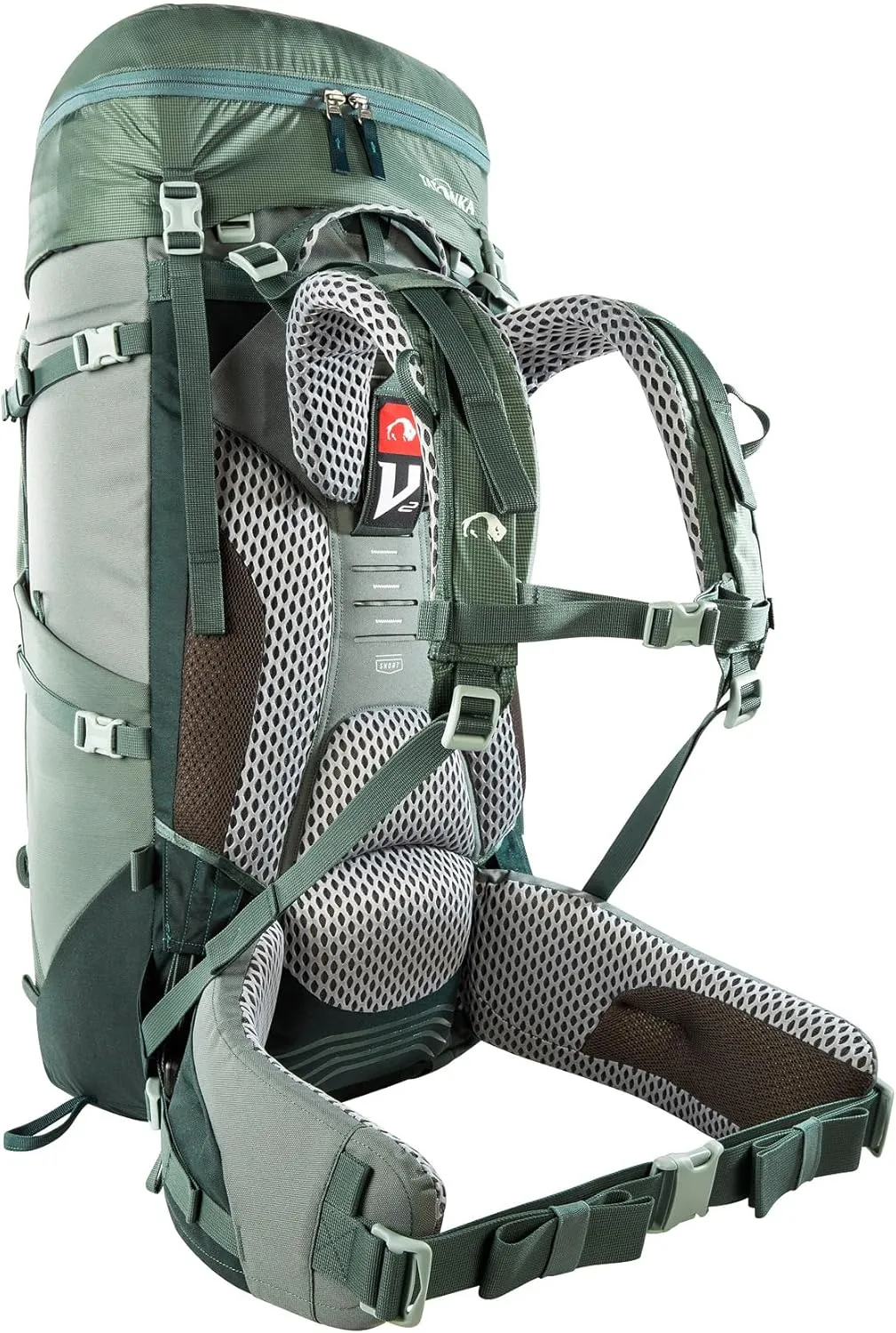 Tatonka Men Trekking Backpack with Front Opening, Sage Green, 50   10 Liter