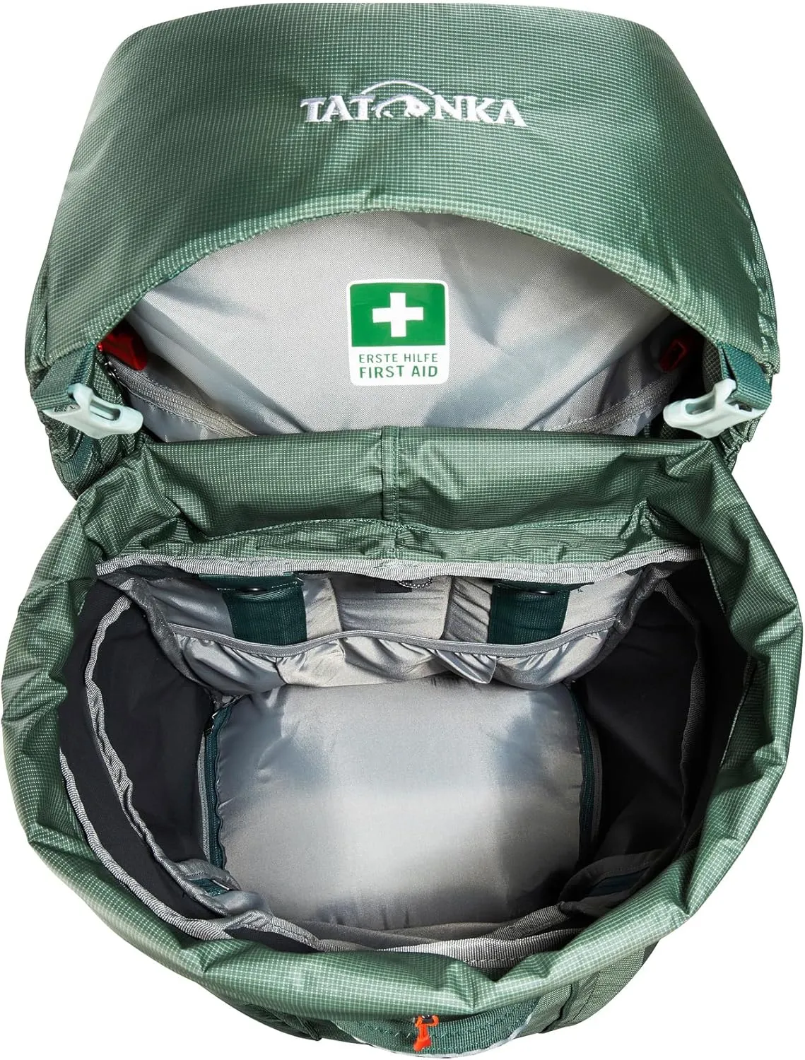 Tatonka Men Trekking Backpack with Front Opening, Sage Green, 50   10 Liter