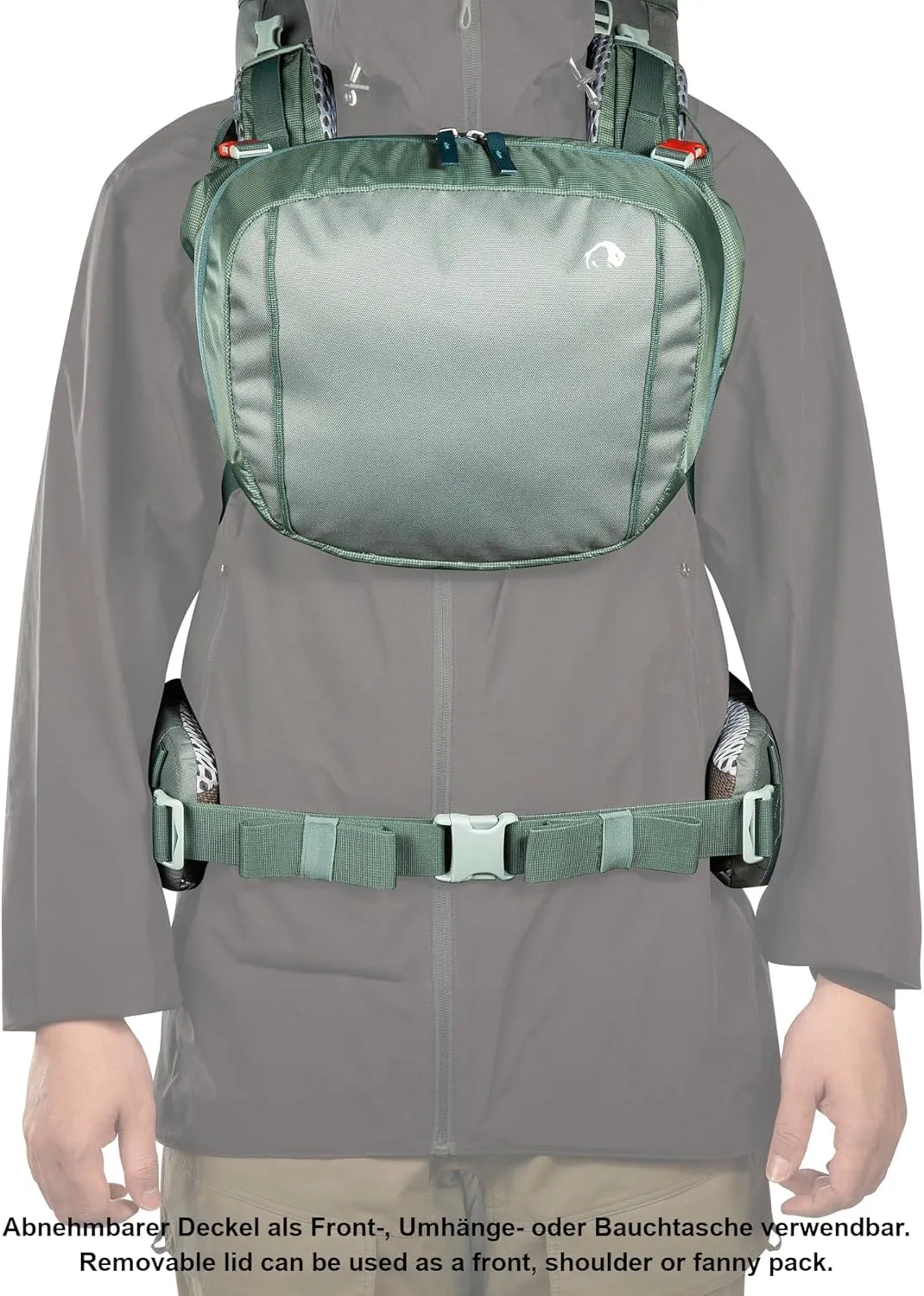 Tatonka Men Trekking Backpack with Front Opening, Sage Green, 50   10 Liter