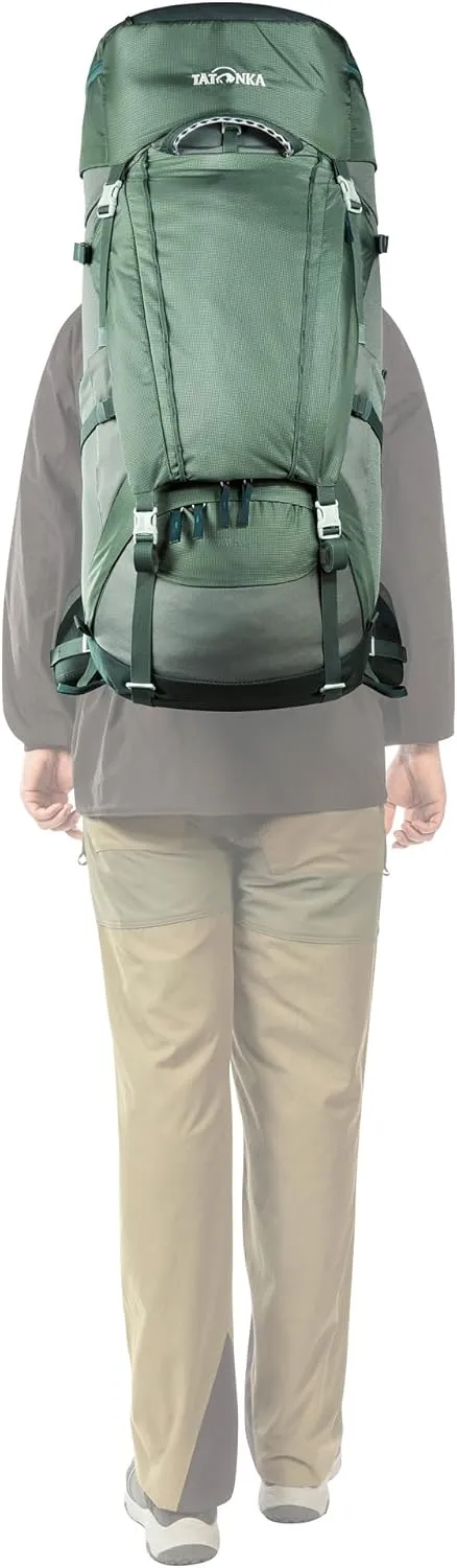Tatonka Men Trekking Backpack with Front Opening, Sage Green, 50   10 Liter