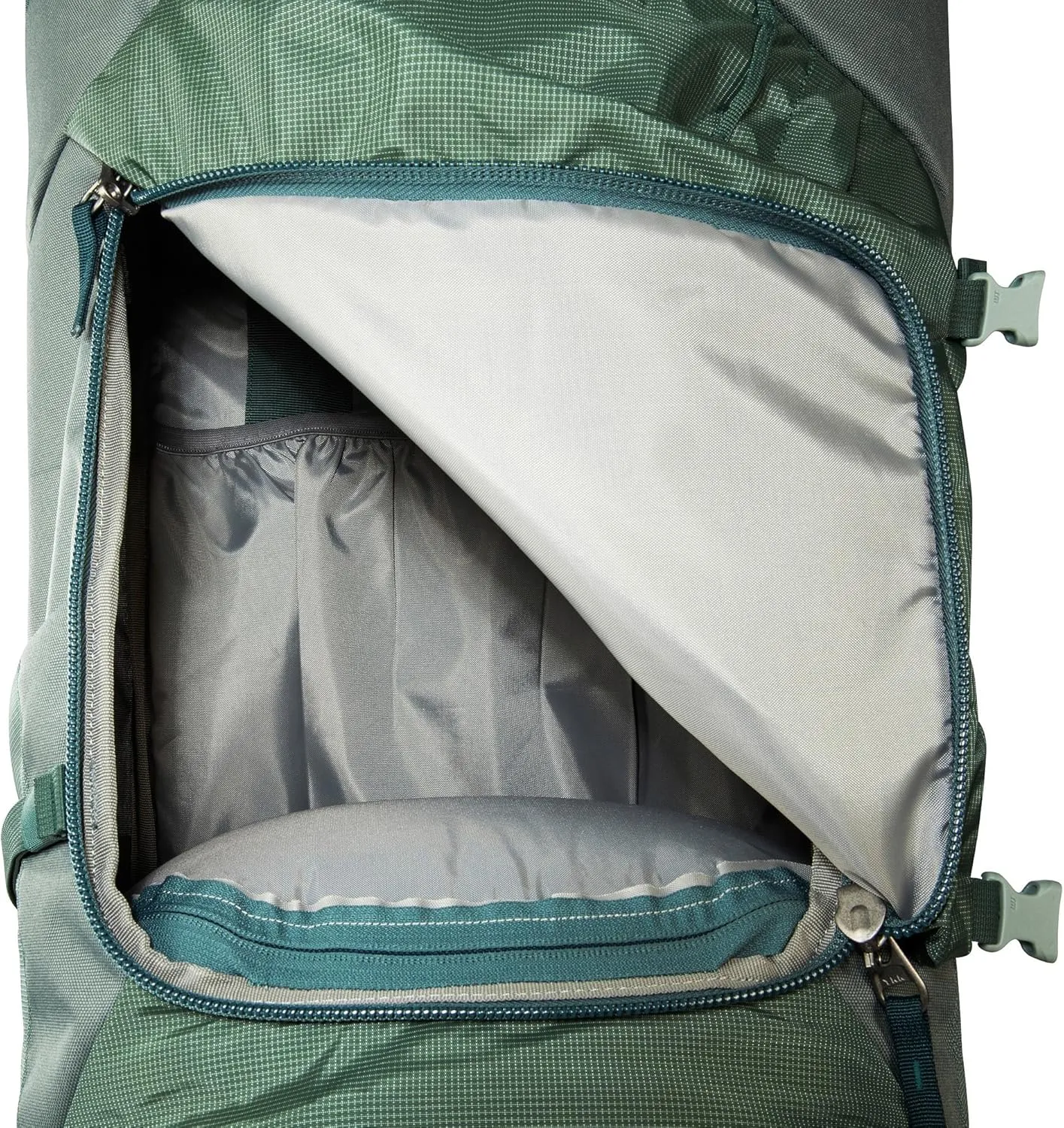 Tatonka Men Trekking Backpack with Front Opening, Sage Green, 50   10 Liter