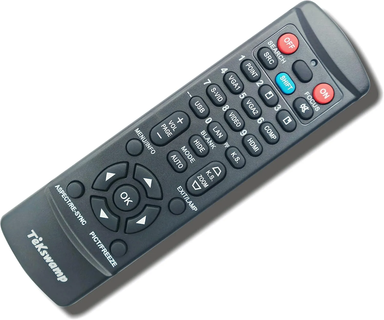 TeKswamp Video Projector Remote Control (Black) for Barco FLM R22 