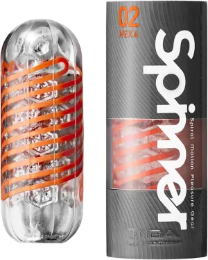 TENGA Spinner 02 Hexa, Spiral Motion, Reusable, Waterproof Male Masturbator
