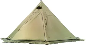 Tent Jungle Craft Pyramid Tent Chimney Ripstop Plaid Camping Backpack Tent Height 220cm Outdoor Winter Tent (Color : Green320*160cm) (Green400*220cm One Size)