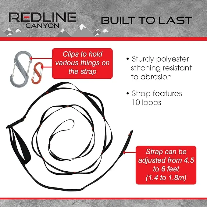 Tent Organizer Line Kit - 5ft Camping Clothesline Tent Gear Line and Camp Hanging Hooks for Camp Site Storage