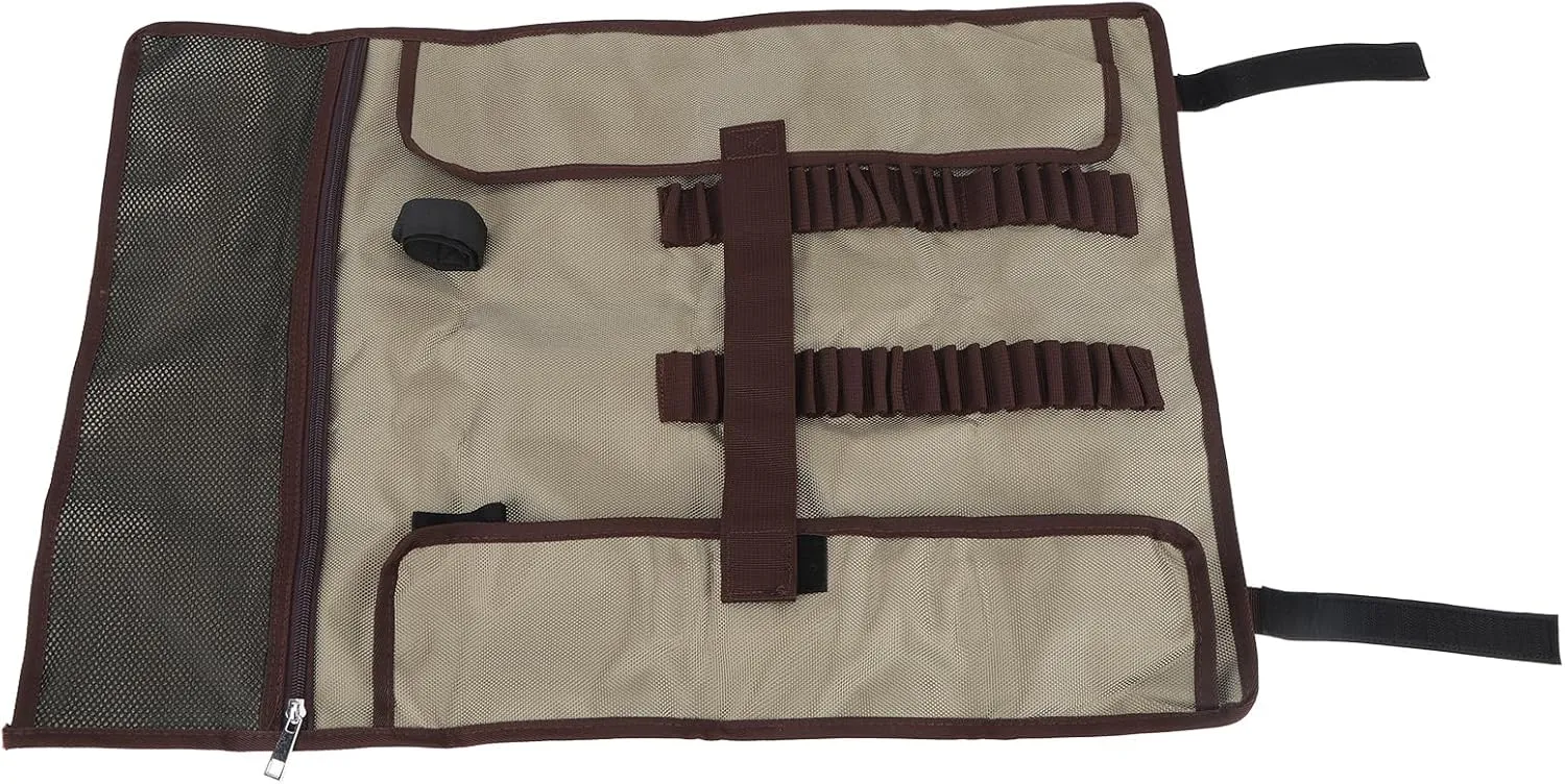 Tent Stake Bag, Tear Impervious Oxford Camping Bag with Handle Multifunctional Stake Organizer Outdoor Gear Pouch for Hammer Peg and Camping Tools Storage (Khaki)​