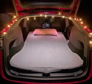 TESBEAUTY Upgraded 2025 2026 Juniper My Camping Mattress for Tesla Model Y Tesla Model X, Memory Foam High Density Foam, Tesla Accessories Multifunctional Carry Case&Fitted Sheet Provided