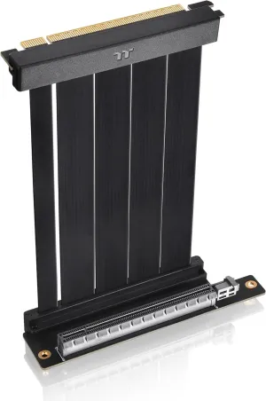 Thermaltake PCIe 4.0 Dual 90°Degree Connectors Riser Cable; 16Gbps High-Speed Transmission; 130mm; EMI Shielding; AC-071-CO1OTN-C1; 3 Year Warranty