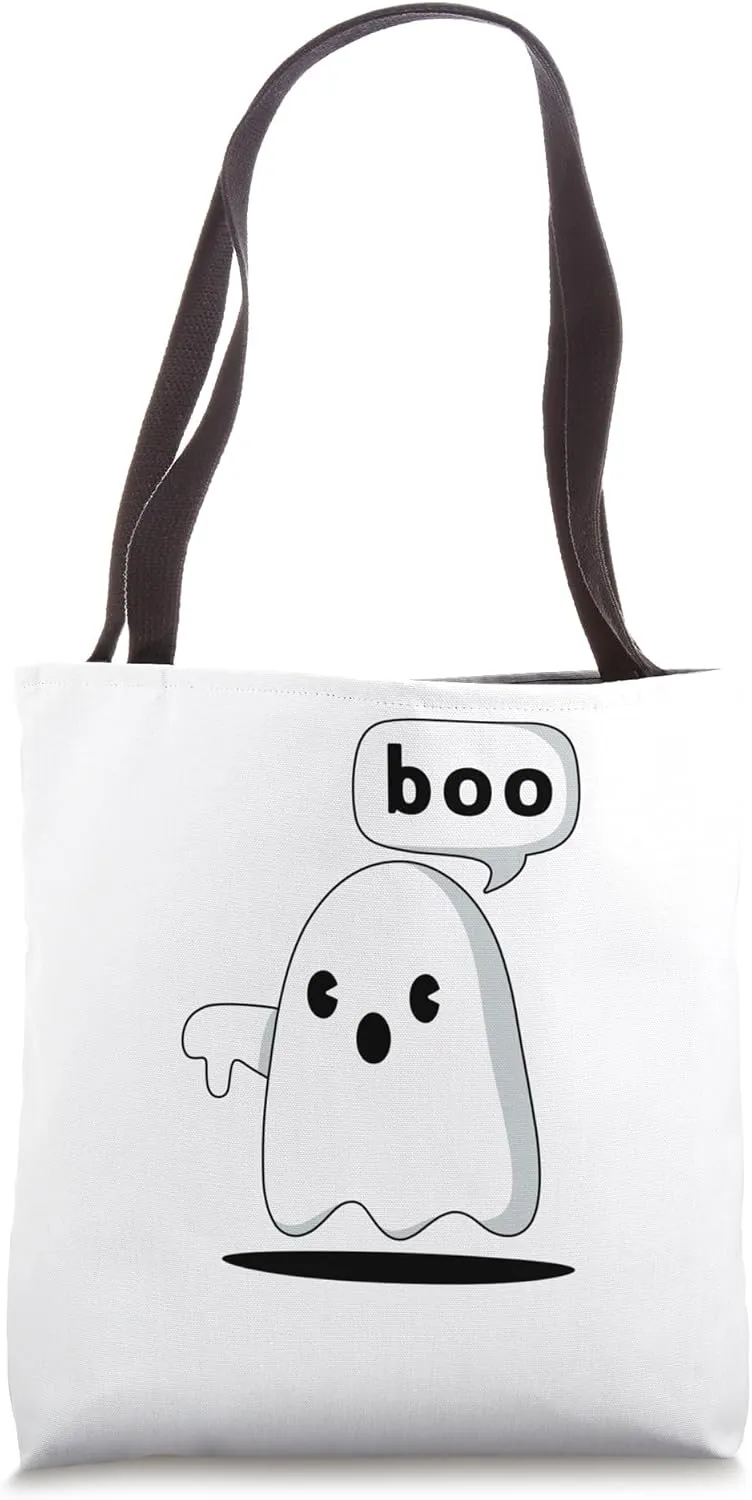 Thumbs Down Ghost Screaming Boo Disapproval Ghost halloween Tote Bag