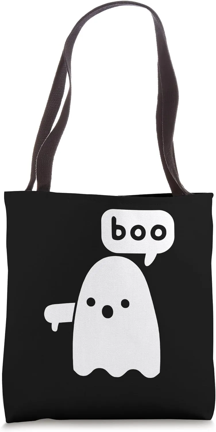 Thumbs Down Ghost Screaming Boo Disapproval Ghost halloween Tote Bag